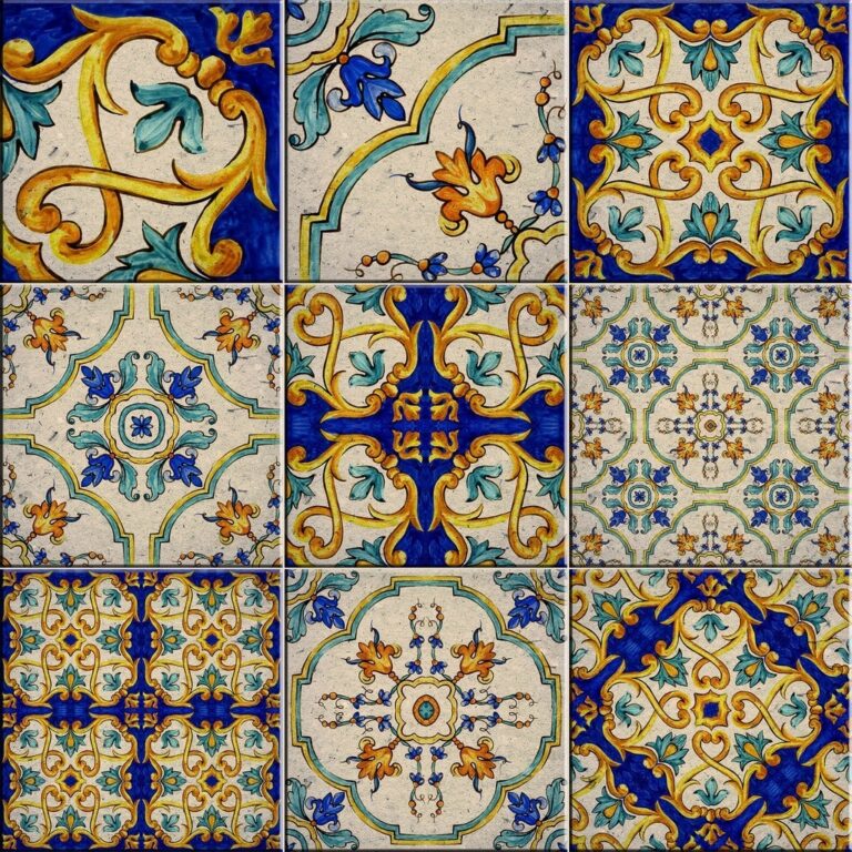Azulejos Decorativos Itália Kit 9 Peças 15x15cm