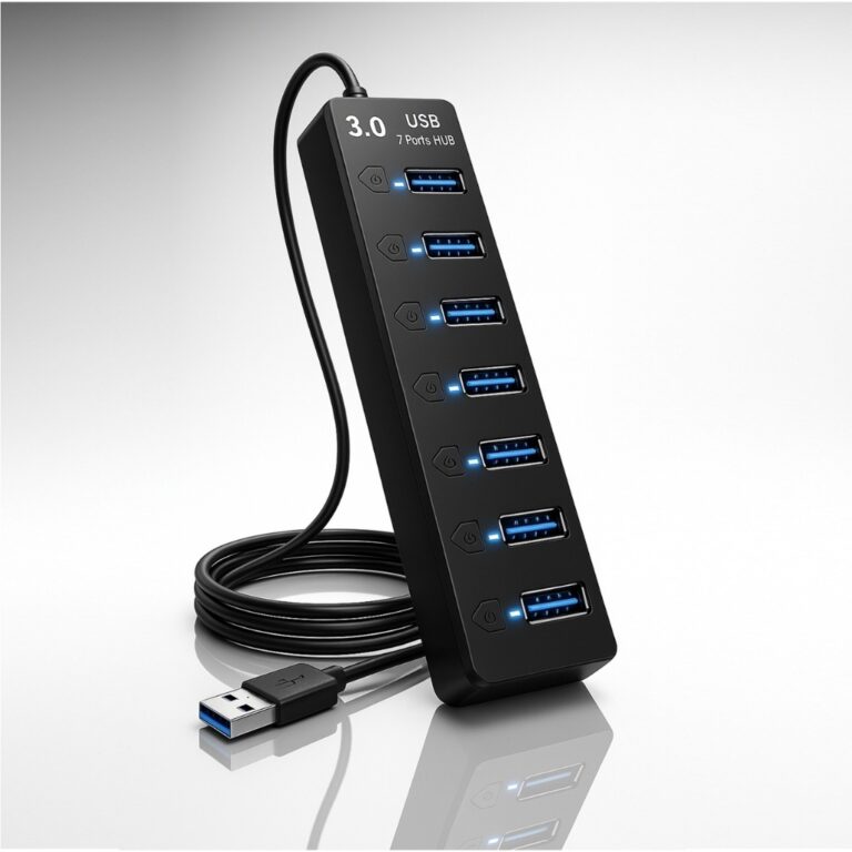 Hub Grande Cabo USB 3.0 Adaptador 7 Portas Alta Ve