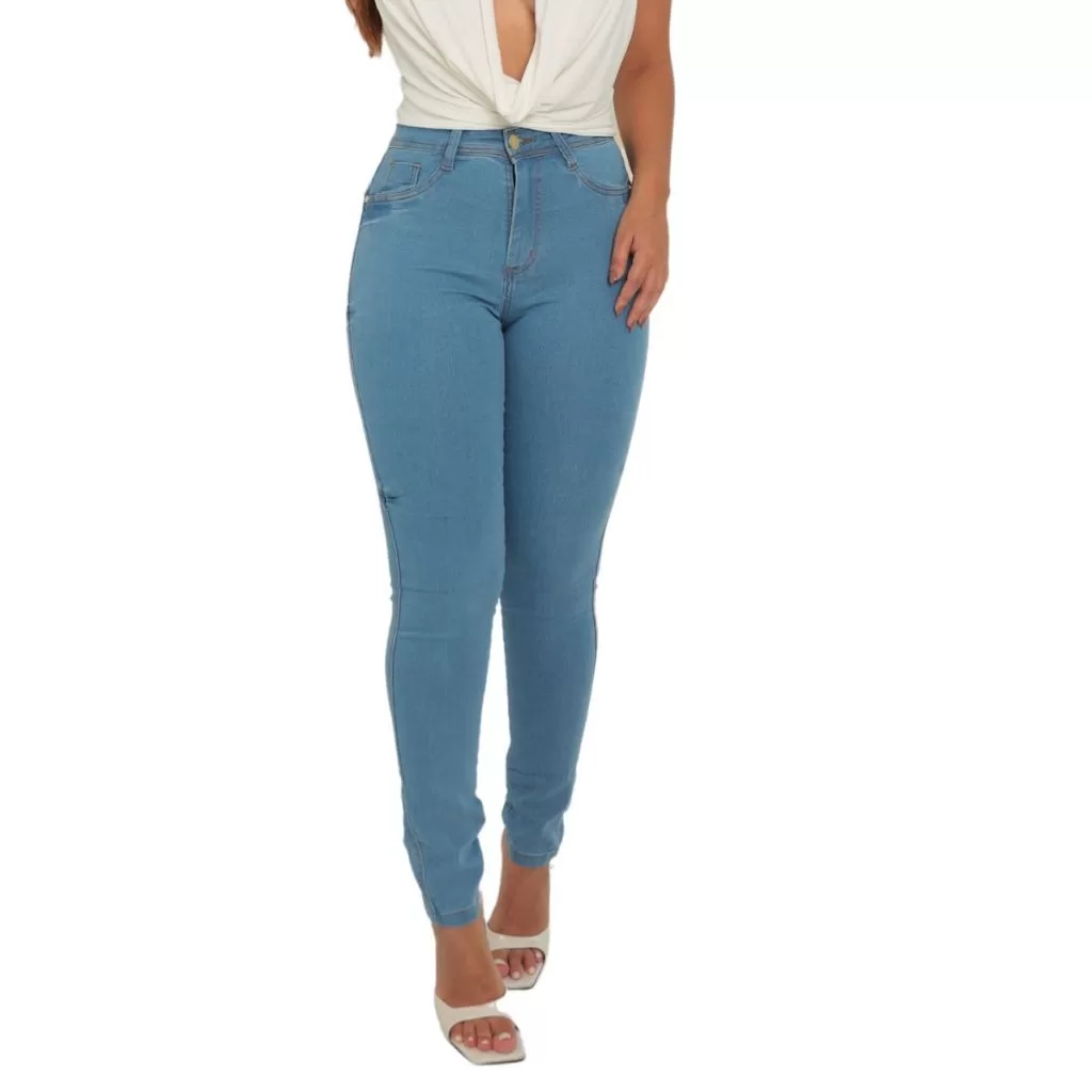 Calça Jeans Skinny Com Lycra Feminina Básica