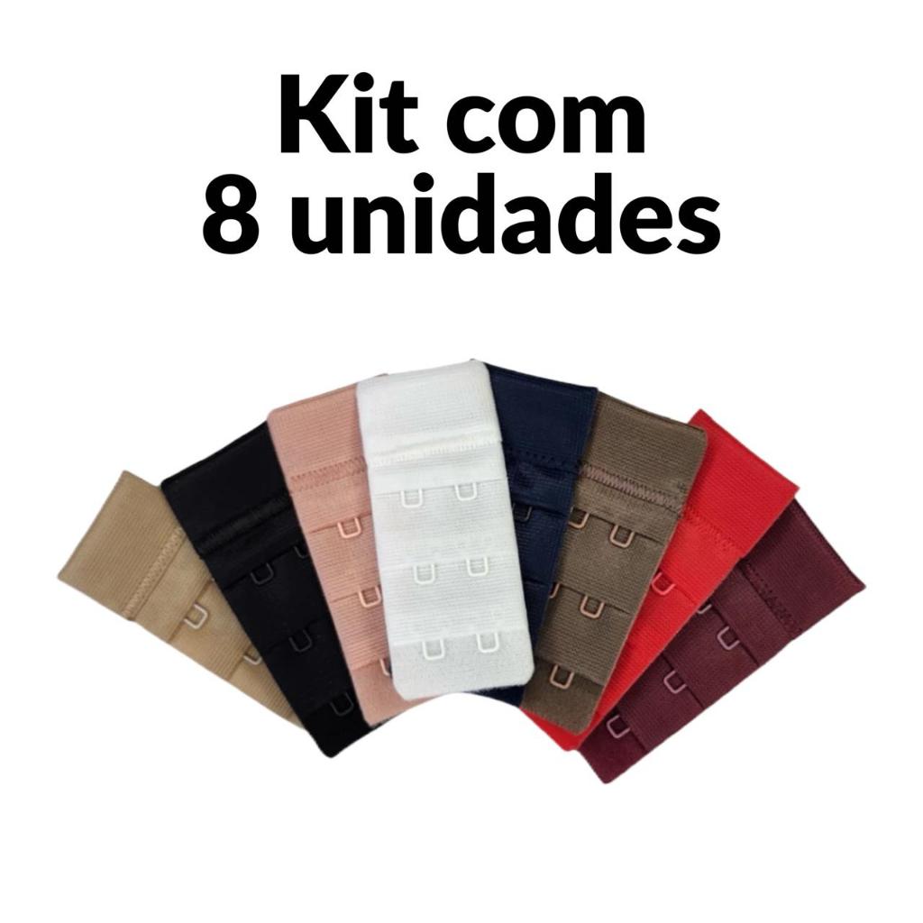 Kit com 8 extensor para Sutiã Básico Alça Fina