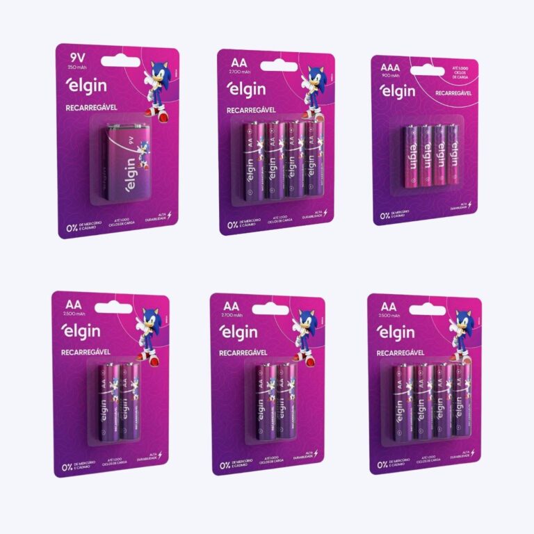 Pilha Recarregável AA Pequena AAA Palito 9V Brinq