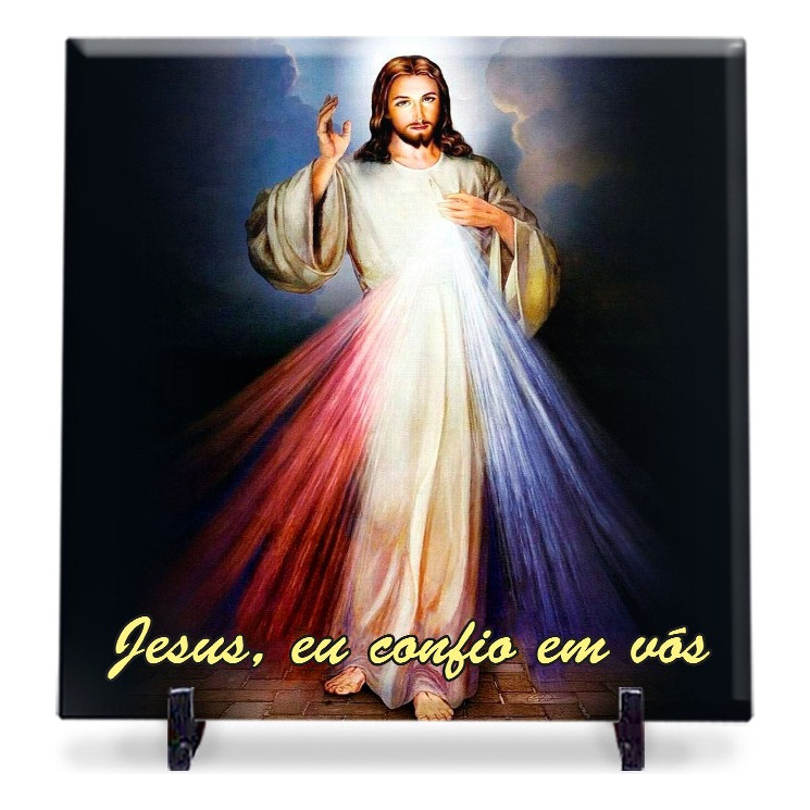 Quadro Jesus Misericordioso Azulejo 20×20 Sup