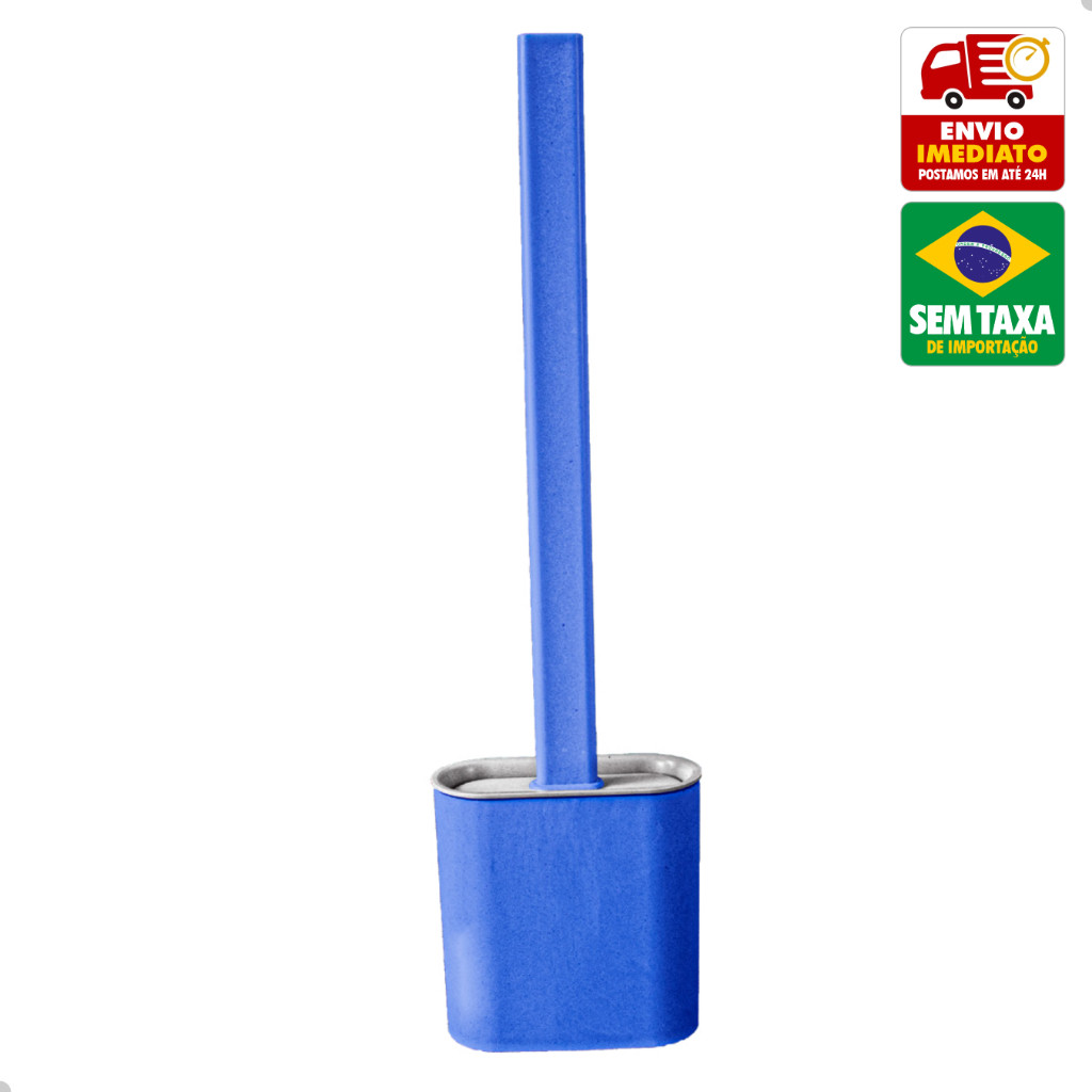 Escova Sanitária Limpeza Banheiro Silicone com Suporte Clean Tech CT0043