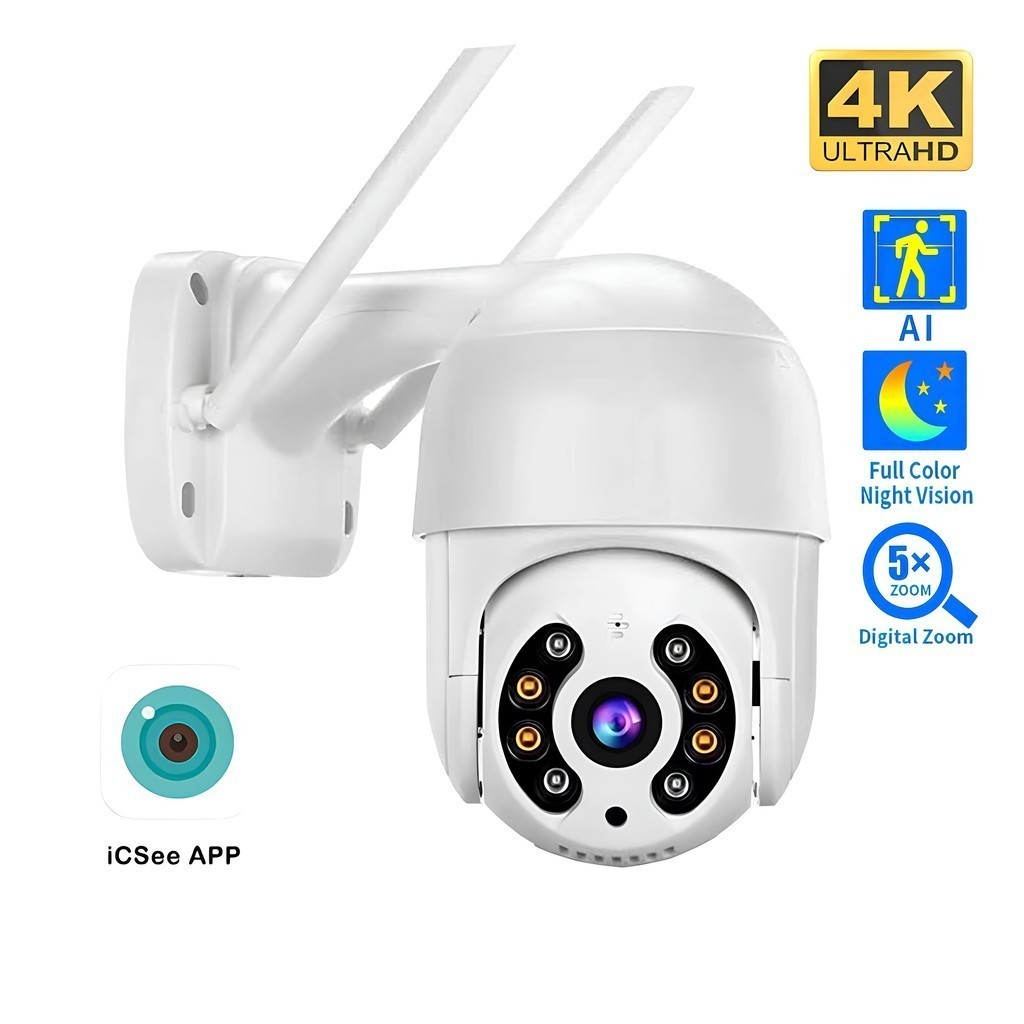 Câmera De Segurança Wi-fi Externa À Prova Dágua Full Hd Icsee Gira 360 Speed Dome – Bivolt