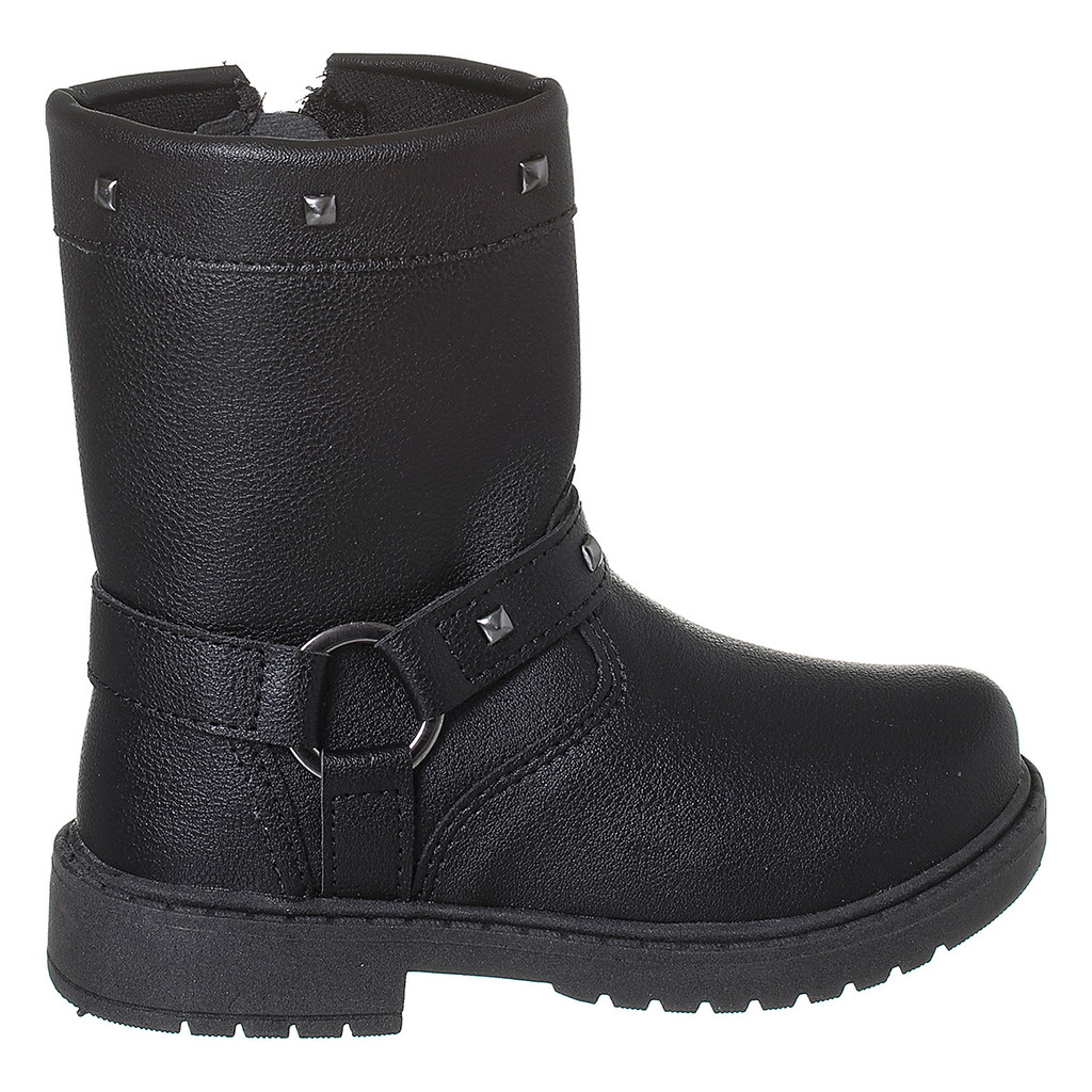 Bota Texana Cano Médio Infantil Feminino Meninas Solado Tratorado Antiderrapante Fecho De Correr