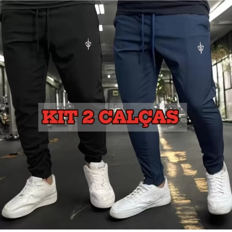 Kit 2 Calça Jogger Plus Size Esportiva P ao G4 Ma
