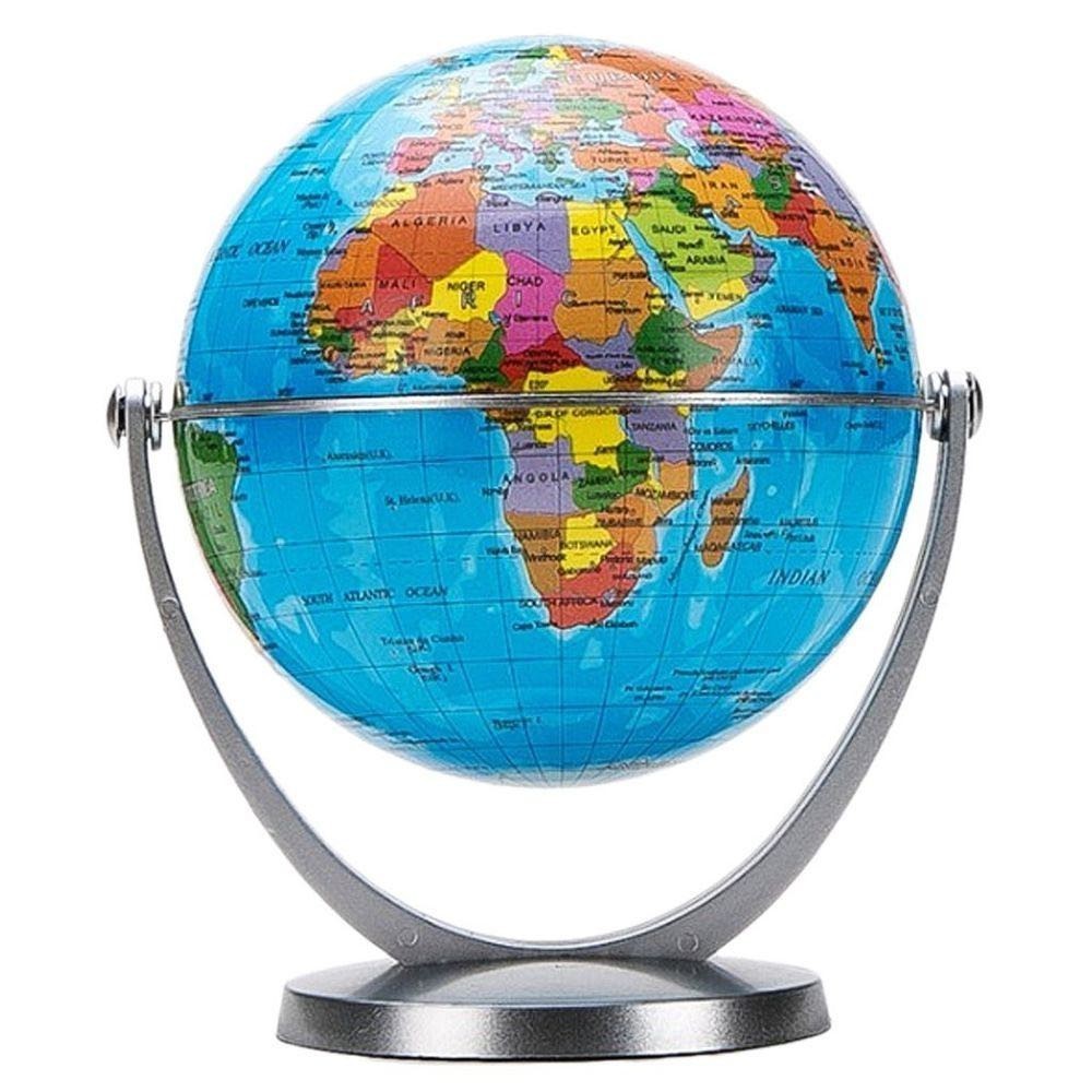 Globo Terrestre Giratório 360° de Mesa  Mapa Mundi Decorativo para Quarto, Sala e Escritório