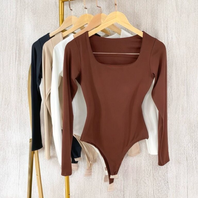 KIT 2 BODY FEMININO SUPLEX MANGA LONGA FORRO DUPLO