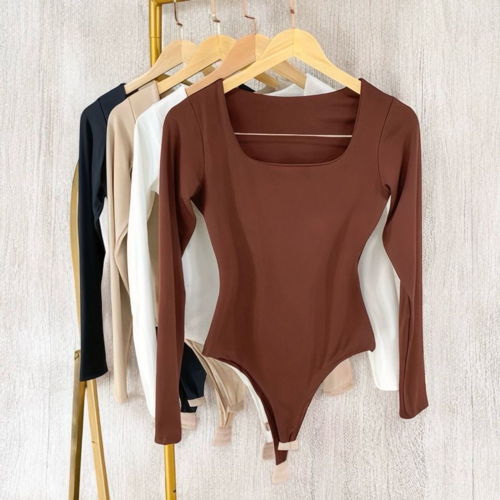 KIT 2 BODY FEMININO SUPLEX MANGA LONGA FORRO DUPLO PREMIUM