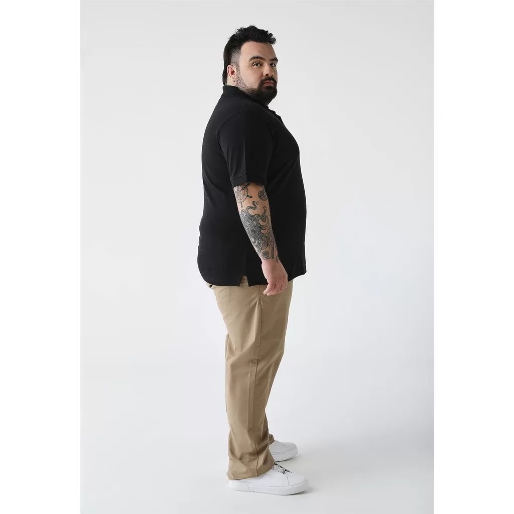 Polo Manga Curta Comfort Piquet – Preto