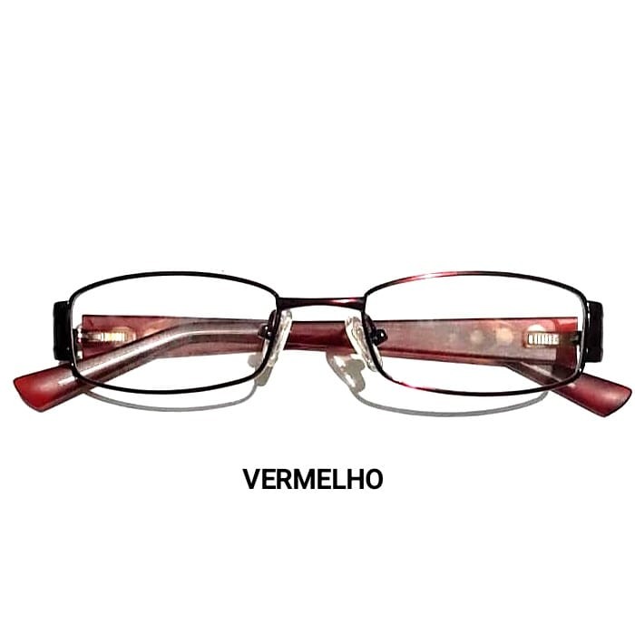 SH534-Vermelho Armação Metal Germano Óculos Ori