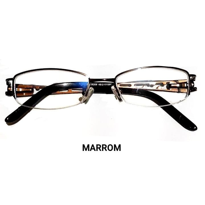 HR29209 -Marrom  Armação Metal Germano Óculos O