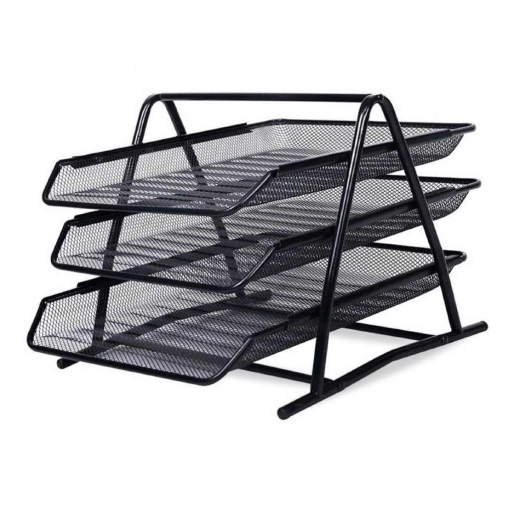 Organizador De Mesa 3 Bandejas Para Documentos Papéis e Escritório