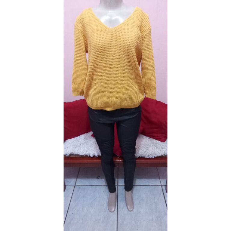 blusa feminina  listras  tricot  lã acrilica /m p