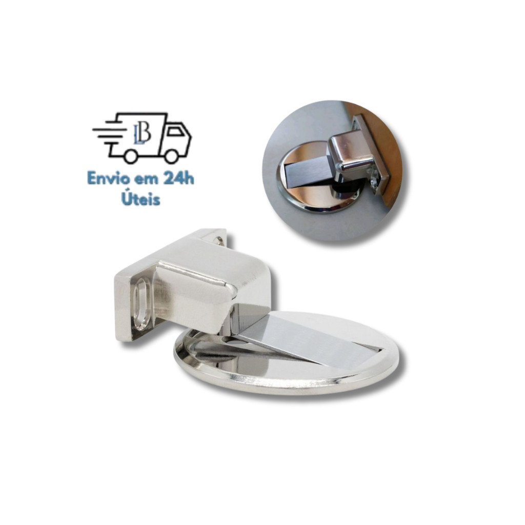Kit Prendedores Magnéticos Slim Cromados para Trava de Porta