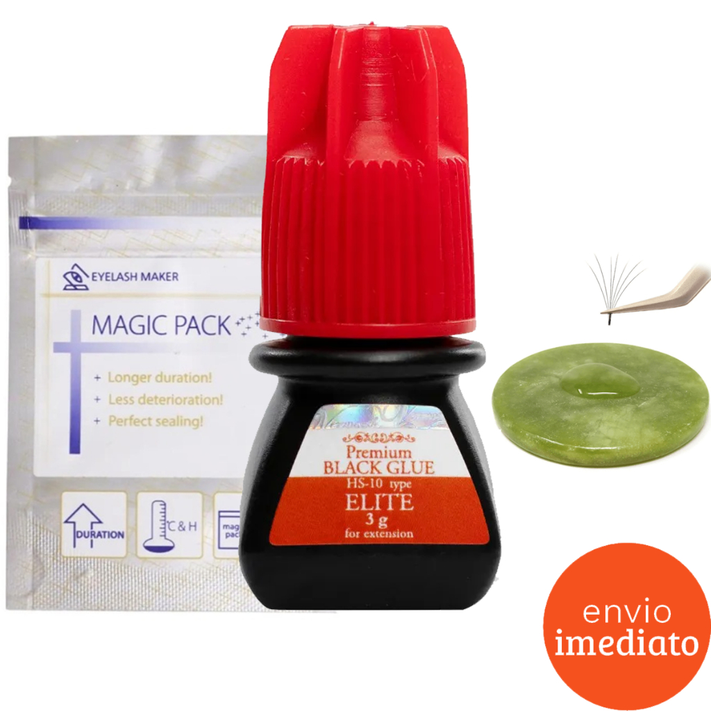 Cola Premium Elite Black Glue HS-10 3ml – Alongamento Cilios E Pedra Jade