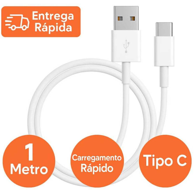 Cabo USB Tipo C Reforçado 1 Metro Carregamento R