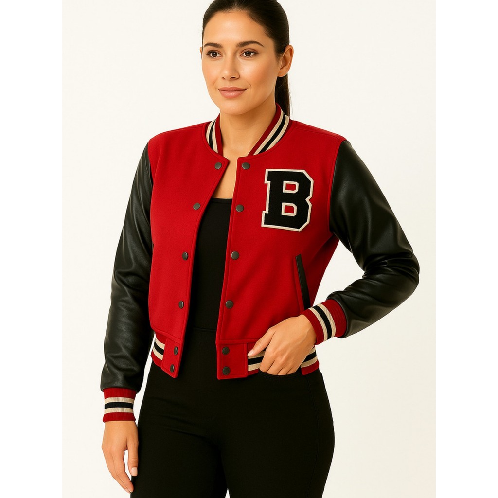 Blusa Jaqueta Bomber Feminina College Colegial Estilo Blogueira Casaco frio agasalho