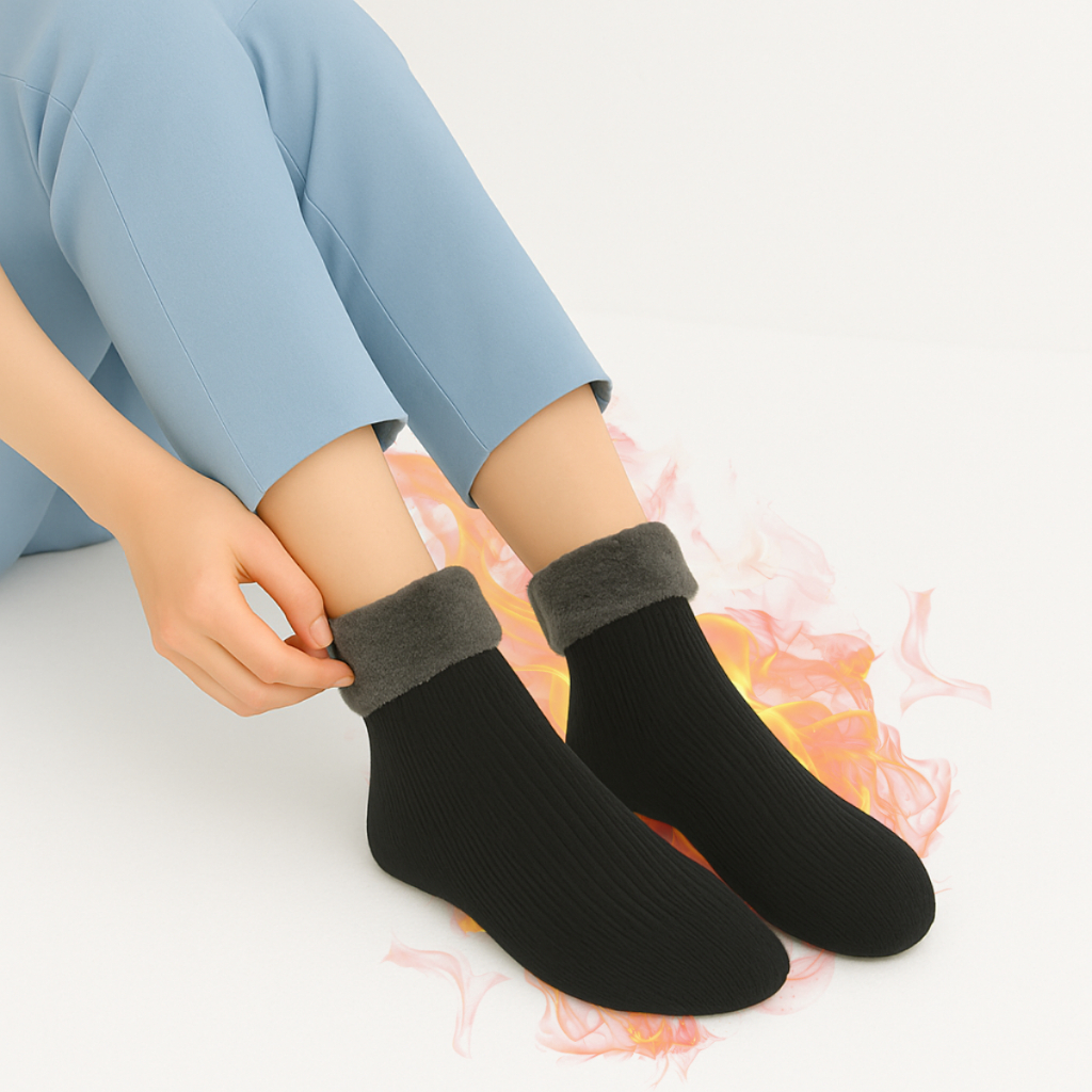 Kit 4 ou 6 Pares Meias de Inverno Térmica Feminina Super Quente Confortável