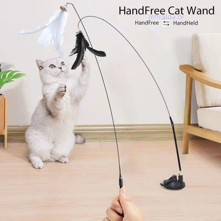 Brinquedo Varinha Gato Passaro Com Ventosa Fixa No