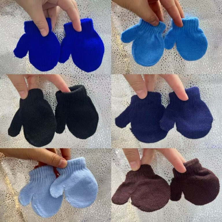 Kit 3-12 Pares Luva de lã para Bebê e recém nas