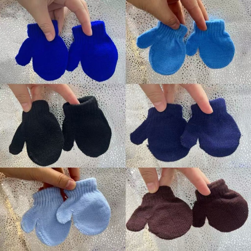 Kit 3-12 Pares Luva de lã para Bebê e recém nascido bem quentinho e confortável ST-01