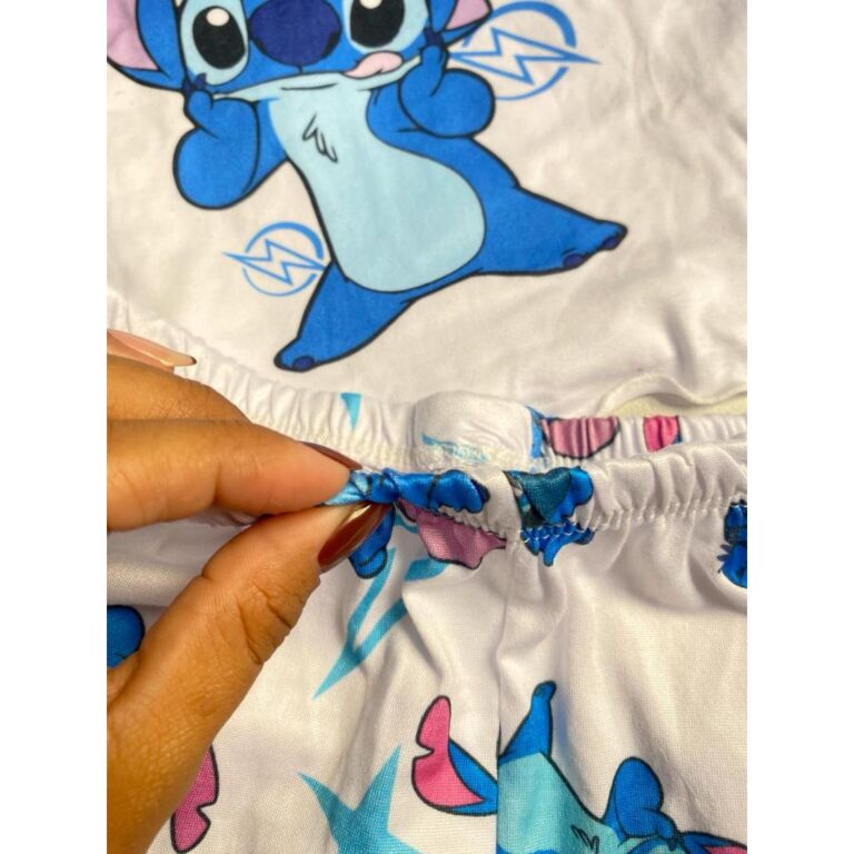 Conforto e Estilo Short Doll Estampado Stitch Litt
