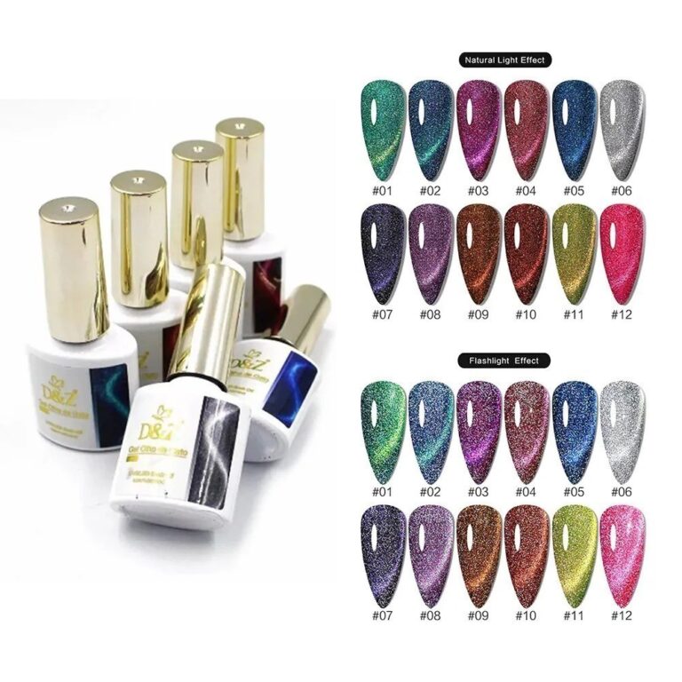 Kit 6 Esmaltes Uv/Led – gel com glitter R