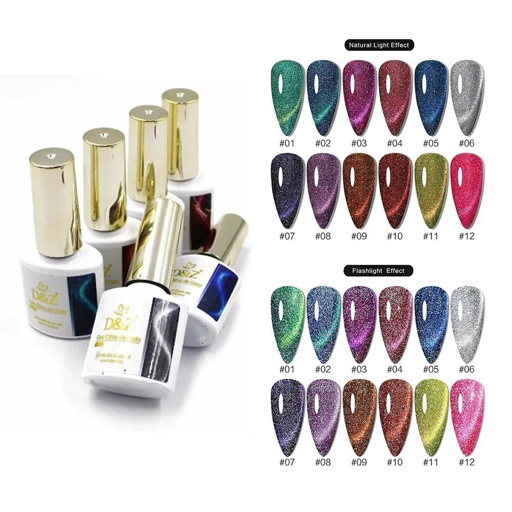 Kit 6 Esmaltes Uv/Led – gel com glitter – DEZ – 10ml SORTIDOdata 08-2025