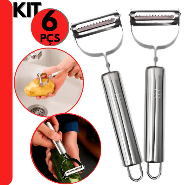 Kit 6 Descascadores de legumes com lamina afiada a