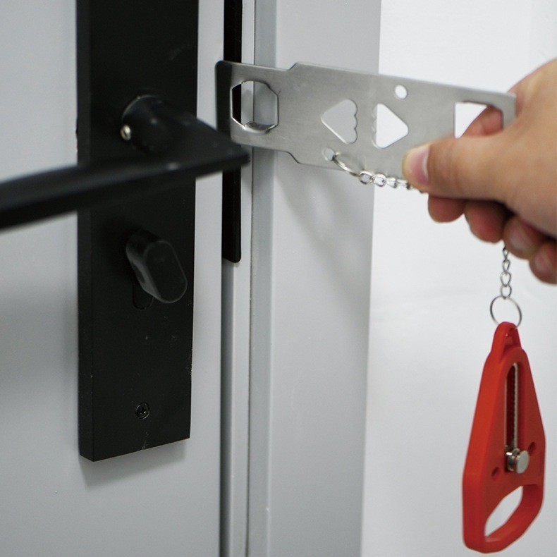 Trava Portátil de Porta Anti-Invasão  Segurança p/ Casa, Hotel, Apartamento e Viagem