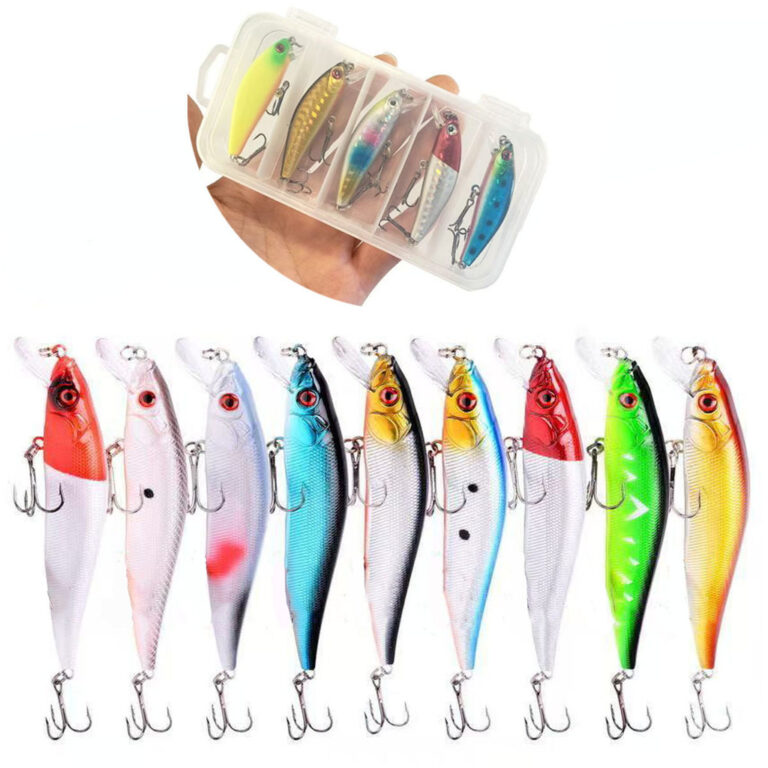 KIT 5 Isca De Pesca com caixinha 7cm/8g Dura Poppe