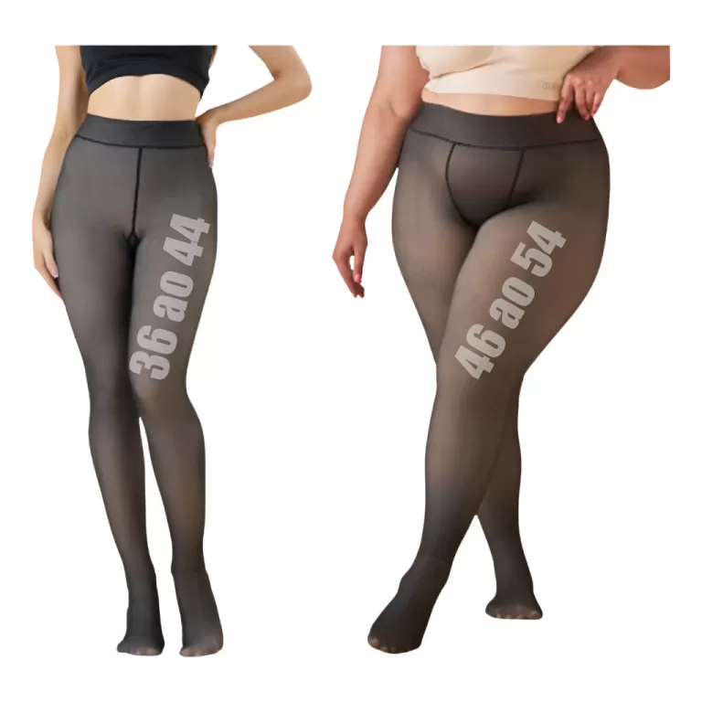 Meia-Calça Térmica Plus Size G-GG Forrada Peluci