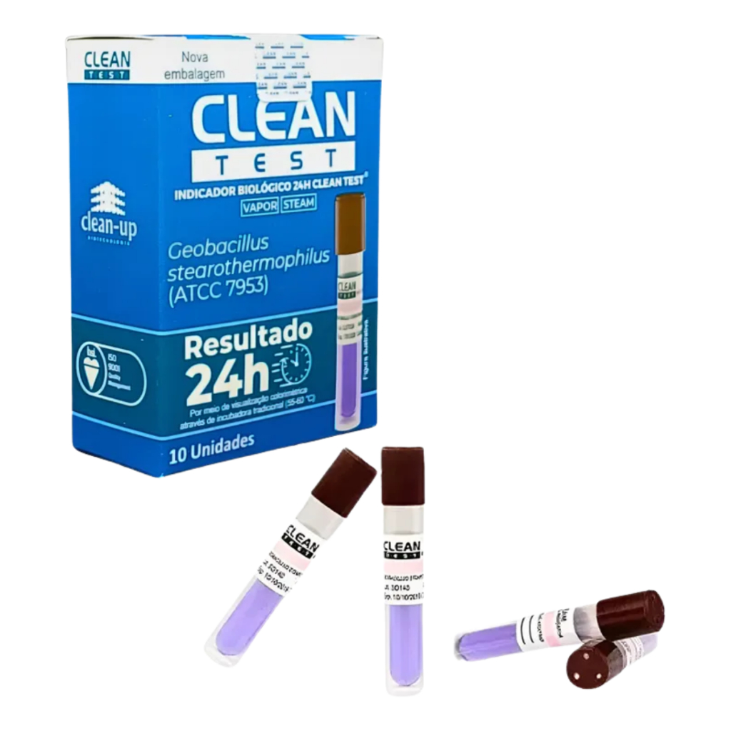 Indicador Biológico 24 Horas CleanUp Para Processo Autoclave C/ 10 Ampolas
