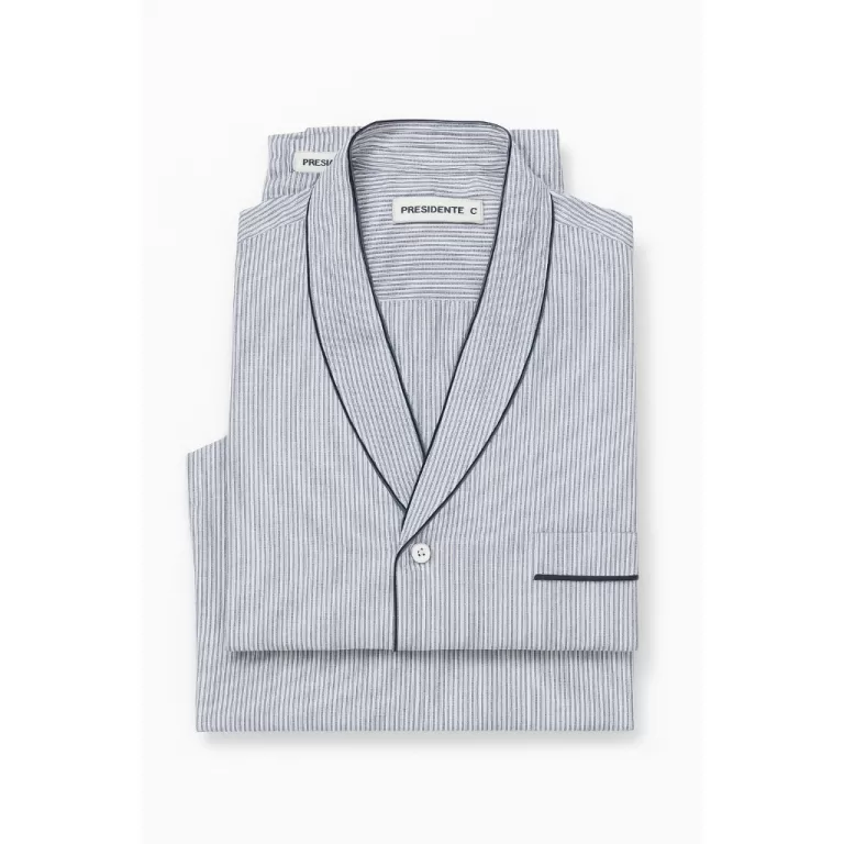 Pijama Masculino Presidente Listrado Azul Claro  C