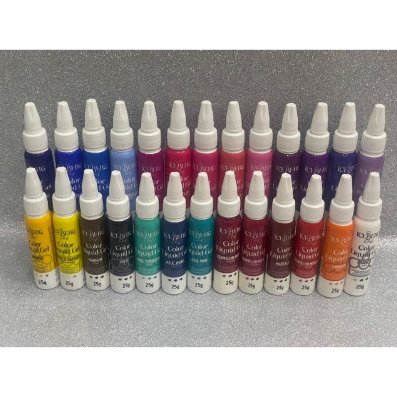 Corante liquid Gel Iceberg Chef 25 g- várias cores