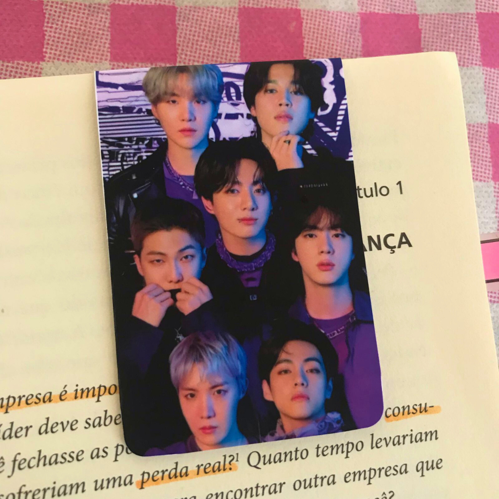 Kit de 5 Marcadores Magnéticos – BTS – Marcadores de Página Magnéticos para Livro