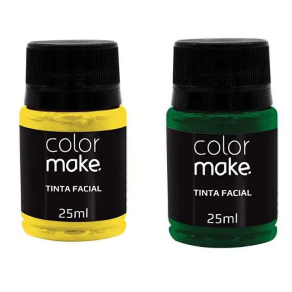 Kit Copa Tinta Liquida Facial Colormake 35ml C/ 2 itens (Verde/Amarelo)