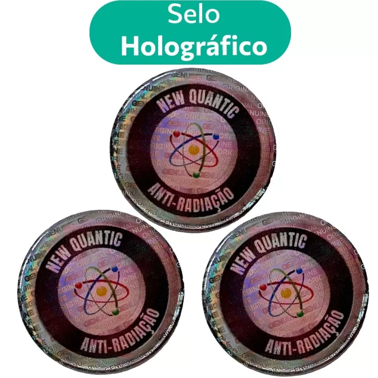 3 Selos Holográficos Newquantic Bloqueia Radiaç