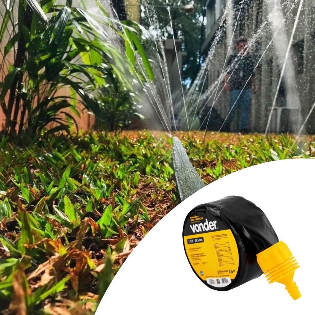 Kit irrigação mangueira irrigar jardim automatica prática microperfurada microfuros fita irrigação