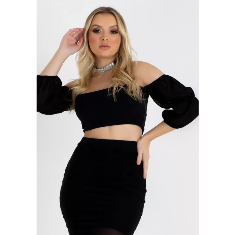 Cropped Feminino Anitta Manga Bufante Fashion