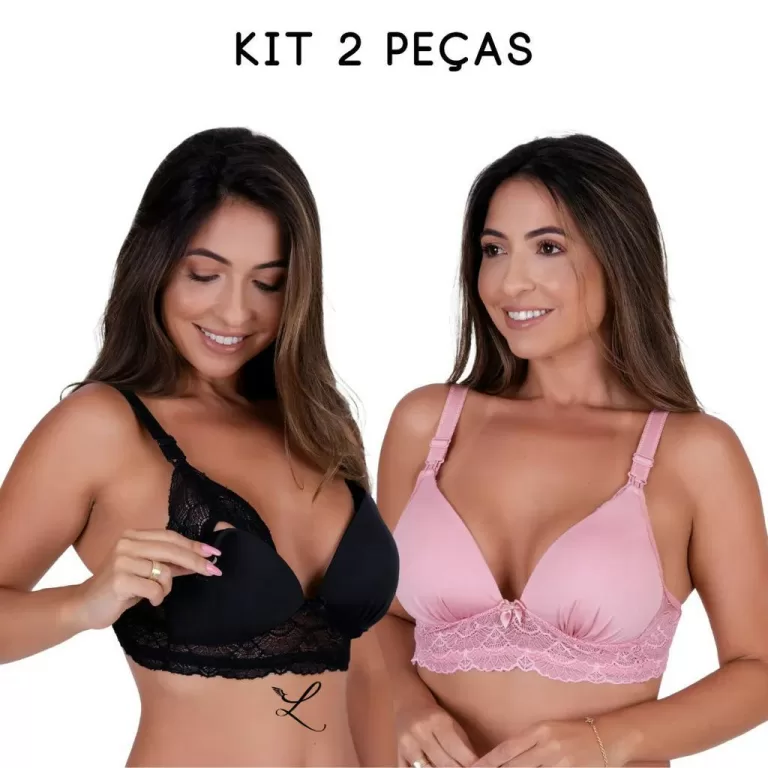 Kit 2 Sutiã Amamentação Com Bojo Soft