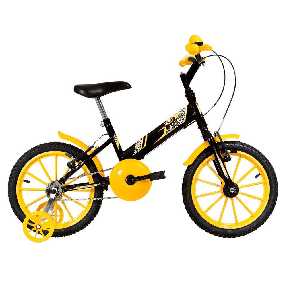 Bicicleta Bicicletinha Infantil Ultra Kids T Aro 16 Preto E Amarelo – Ultrabike