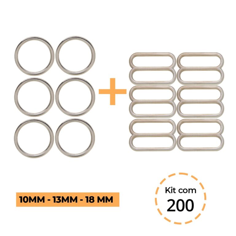 Argola e Regulador de Metal Para Sutiã Alta Quali