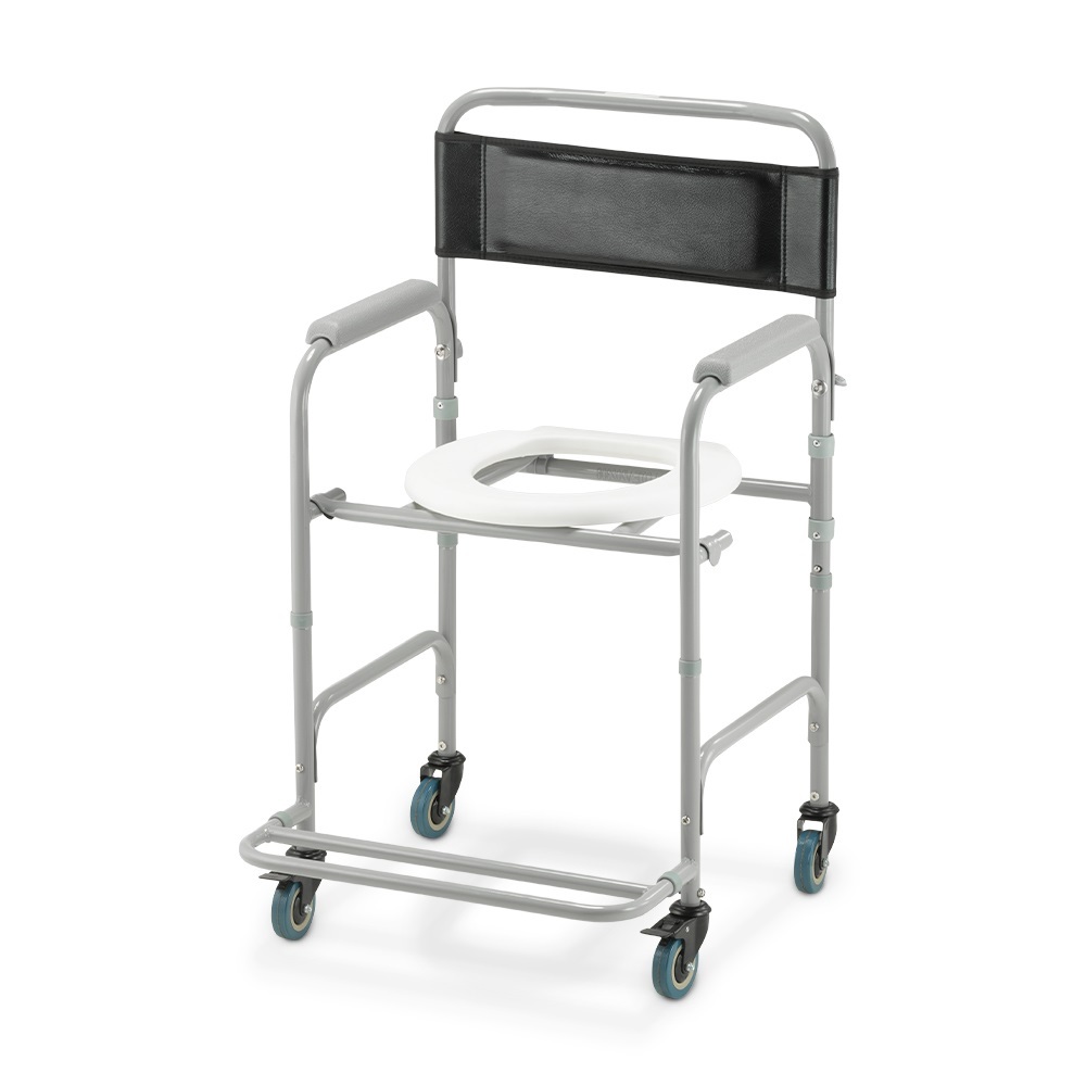 Cadeira de banho higienica Idoso dobrável aço 100 Kg D30