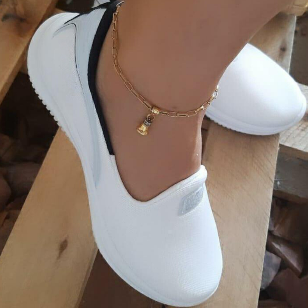 Sapatilha Feminina Ortopédica Calce Fácil Tênis Confortável Gel