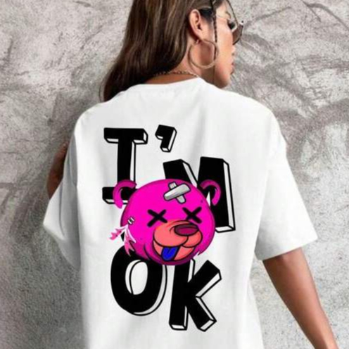Camiseta Tshirt Urso Pink Moda Feminina