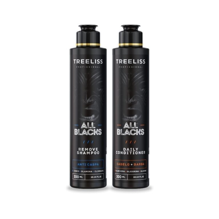Kit All Black Masculino Barba e Cabelo Cuidados Tr