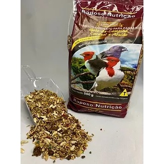 RAÇÃO GALO DE CAMPINA/CARDEAL 500G RAPOSO NUTRI