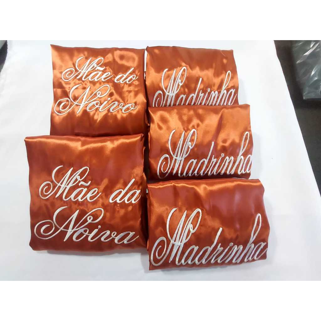 robe laranja casamento madrinha tecido cetim dia da noiva